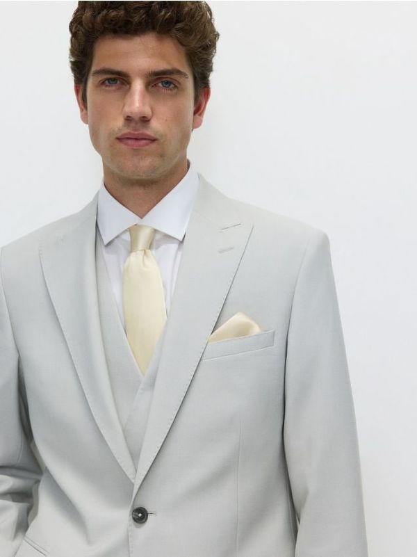 Reserved Reserved - Sako slim fit od mješavine vune - bež