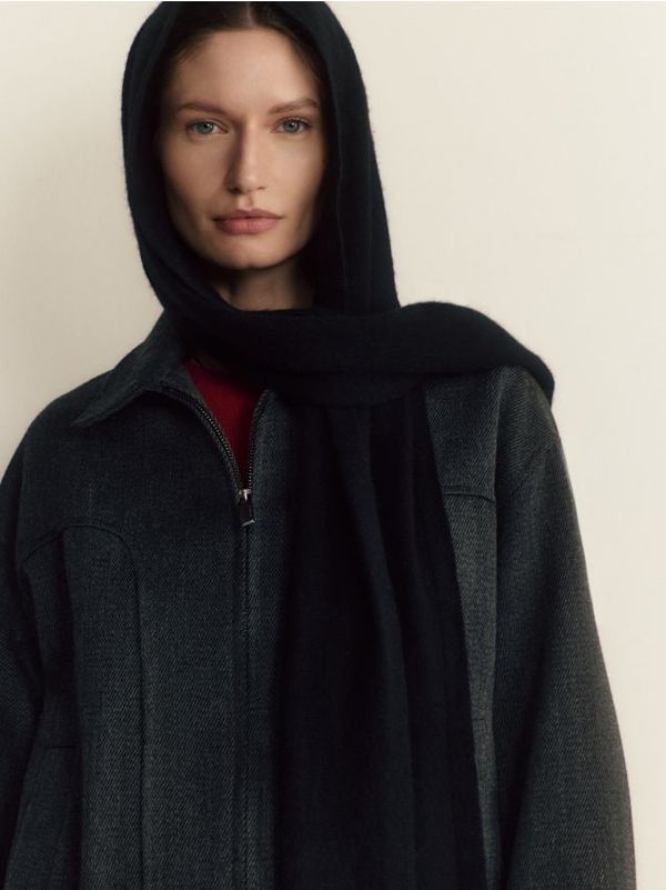 Reserved Reserved - Šal od mješavine vune i kašmira  - crno