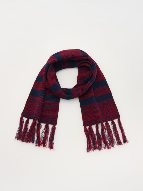 Reserved Reserved - Šal od žerseja s resama - mornarsko plava