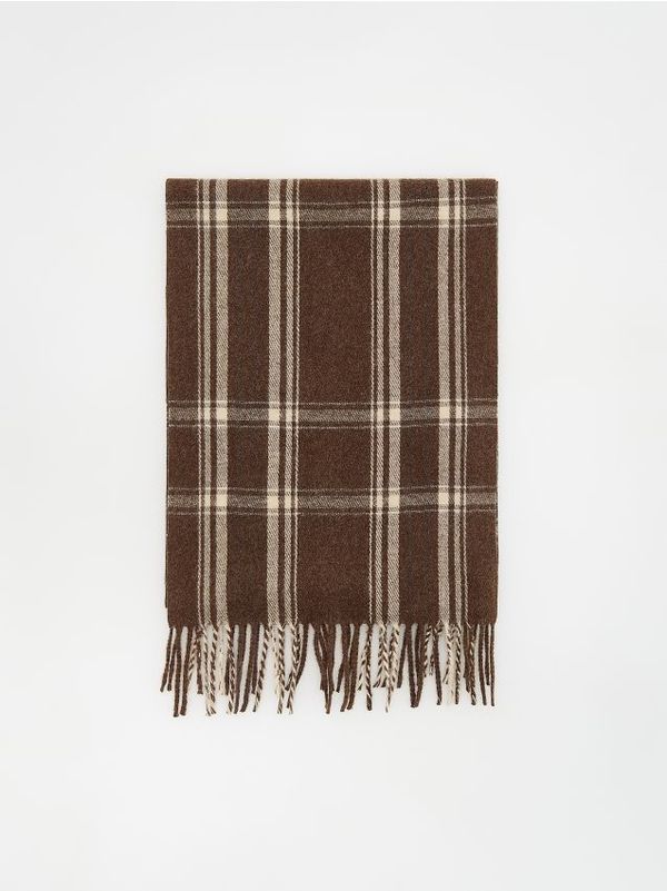 Reserved Reserved - Šal s visokim udjelom vune - boja kave