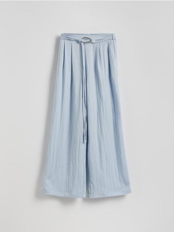 Reserved Reserved - Široke hlače s remenom - bljedoplavo