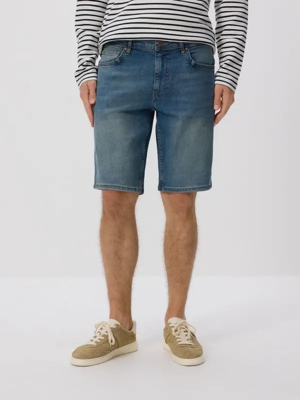 Reserved Reserved - Slim fit kratke hlače od trapera - indigo jeans