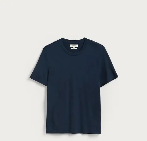 Reserved Reserved - Slim fit majica od merino vune - mornarsko plava
