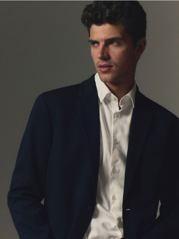 Reserved Reserved - Slim fit sako - mornarsko plava