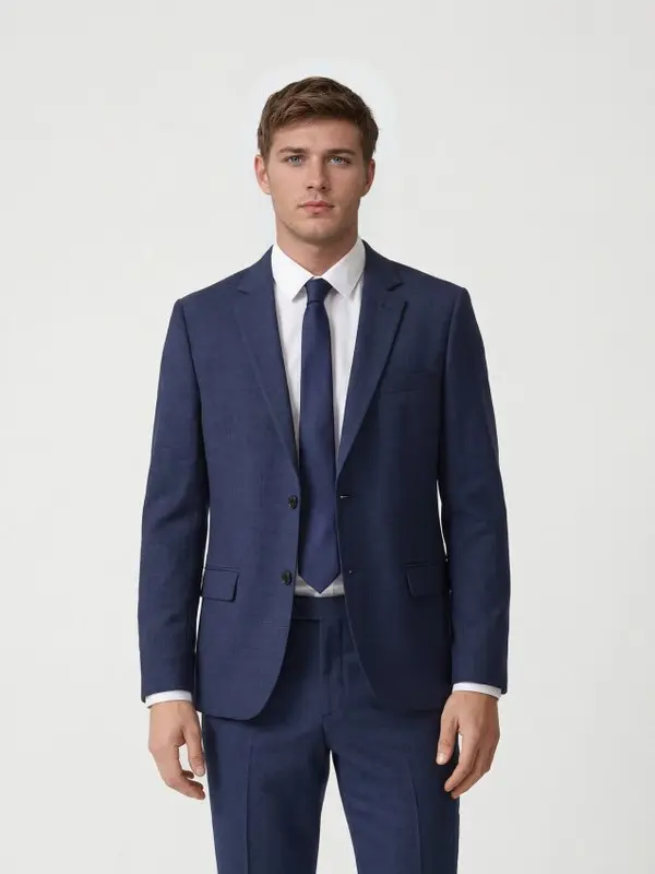 Reserved Reserved - Slim fit sako s dodatkom viskoze i elastana - mornarsko plava