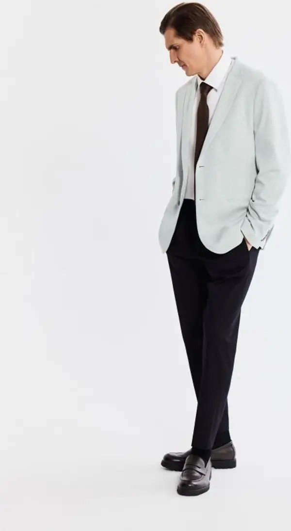 Reserved Reserved - Slim fit sako s viskozom - bljedozeleno
