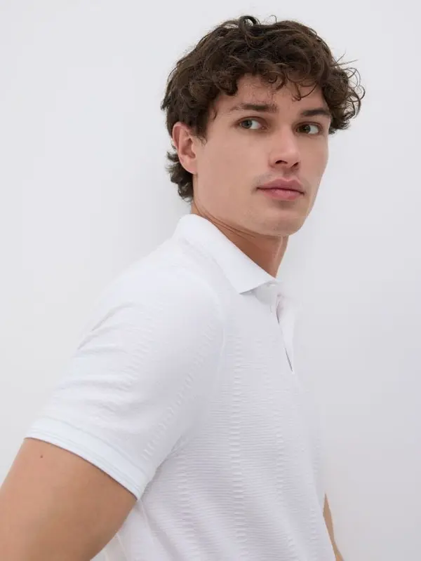 Reserved Reserved - Slim polo-majica - bijela