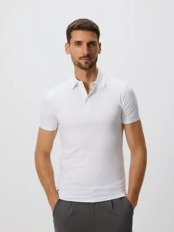 Reserved Reserved - Slim polo-majica - bijela