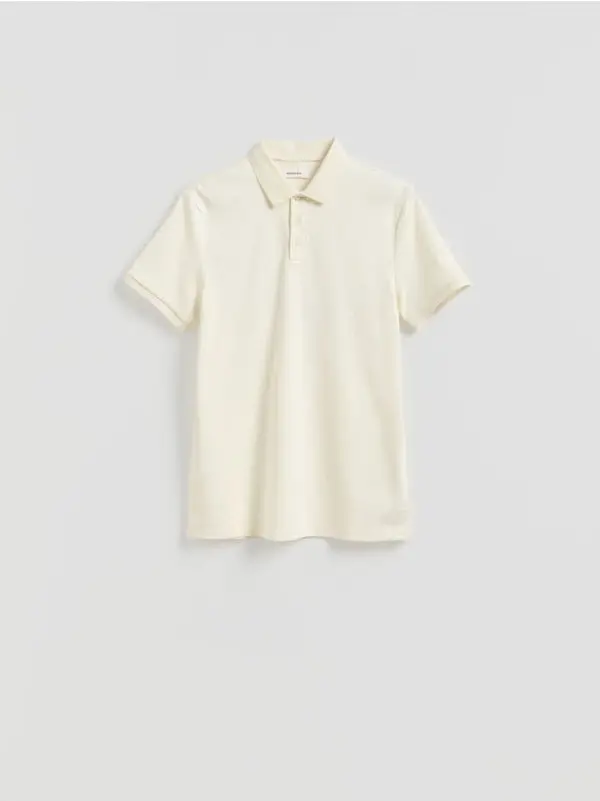 Reserved Reserved - Slim polo-majica - krem