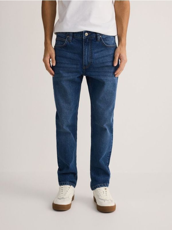 Reserved Reserved - Slim traperice isprana izgleda - plavo