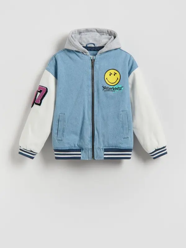 Reserved Reserved - SmileyWorld® traper bomber jakna - plava
