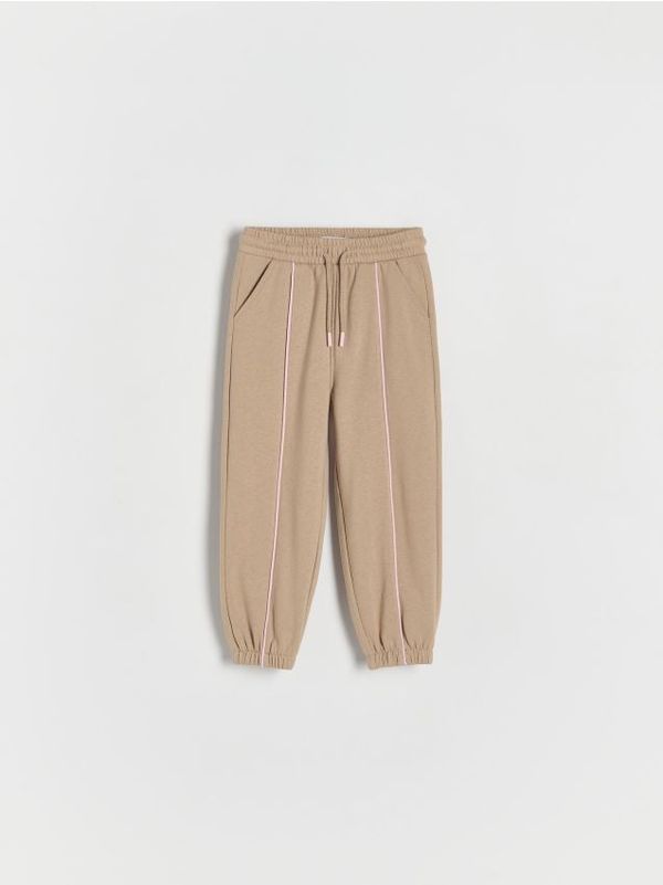 Reserved Reserved - Sportske hlače sa šavovima - bež