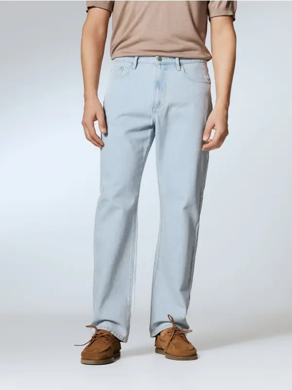 Reserved Reserved - Straight fit traperice - plava