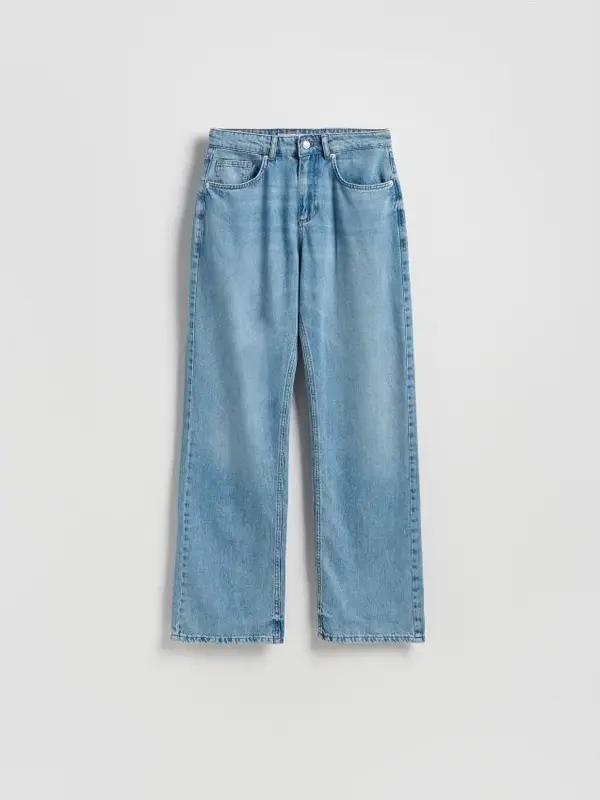 Reserved Reserved - Straight fit traperice - plava