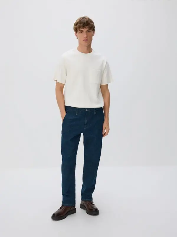 Reserved Reserved - Straight fit traperice - plava