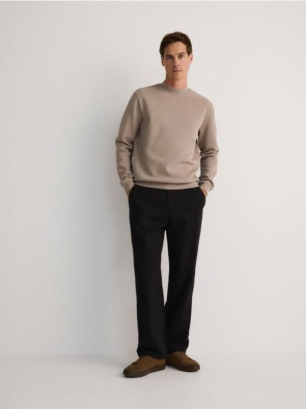 Reserved Reserved - Straight hlače od mješavine viskoze - crno