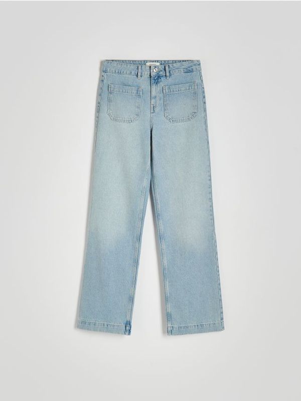 Reserved Reserved - Straight traperice s džepovima - plava