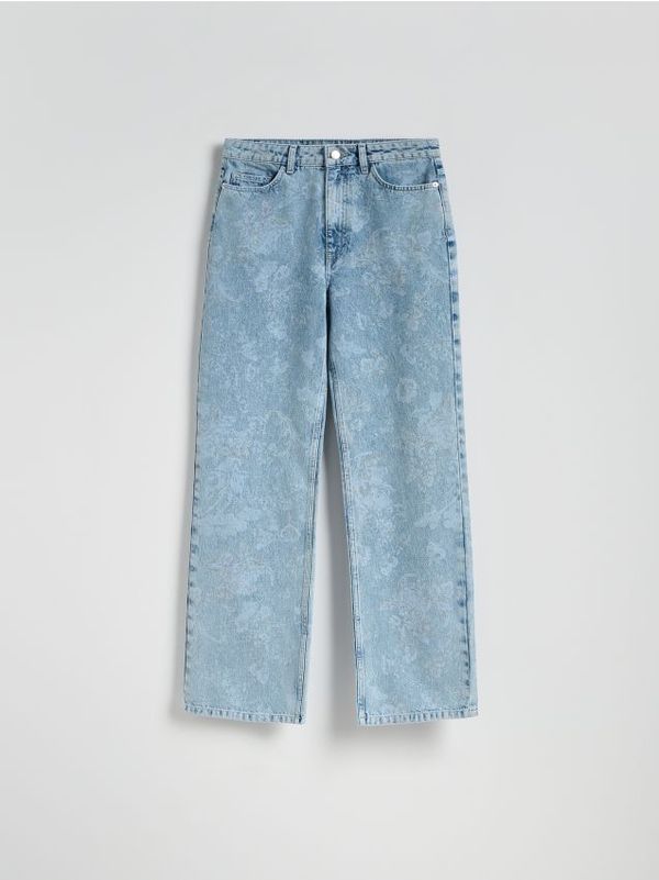 Reserved Reserved - Straight traperice s uzorkom - plava