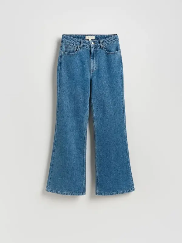 Reserved Reserved - Straight traperice s vezom - indigo jeans