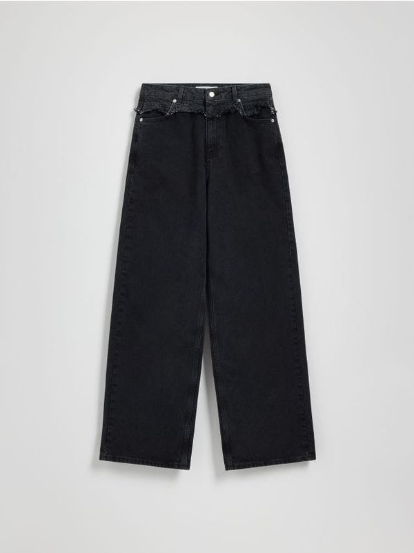 Reserved Reserved - Straight traperice sa šavovima - crno