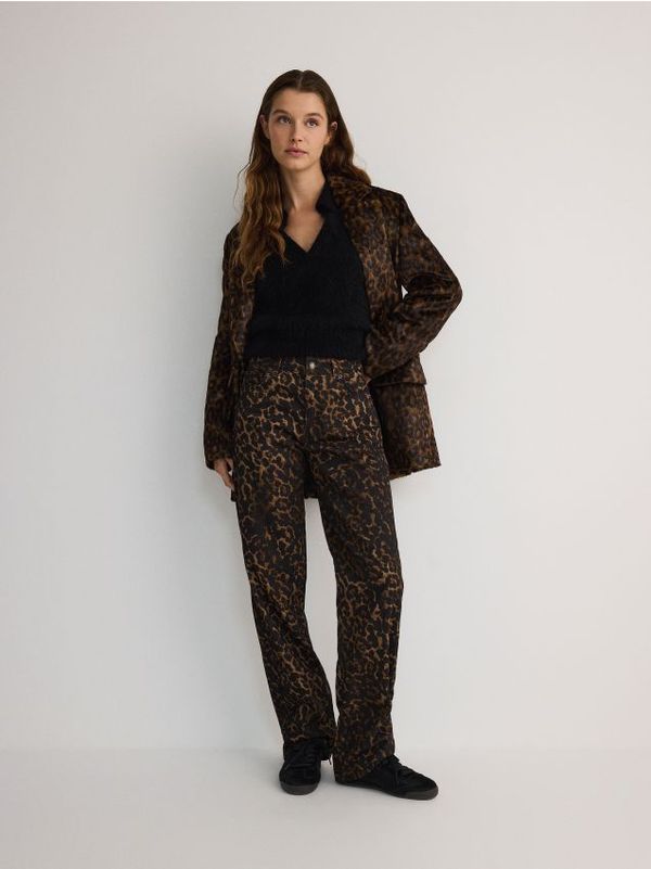 Reserved Reserved - Straight traperice sa životinjskim uzorkom - šaren