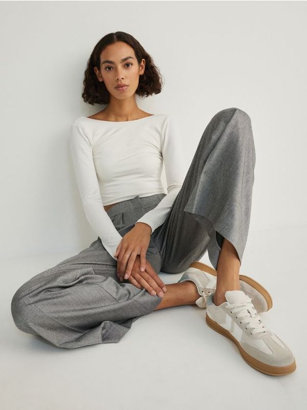 Reserved Reserved - Strukirani top - bijela