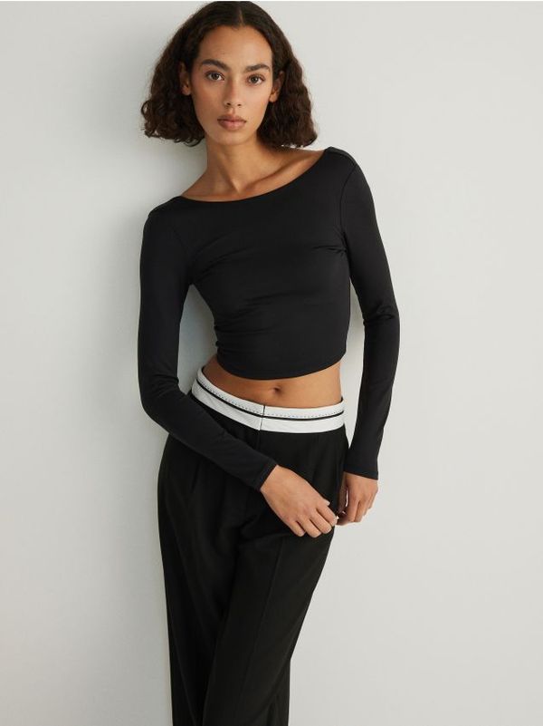 Reserved Reserved - Strukirani top - crno