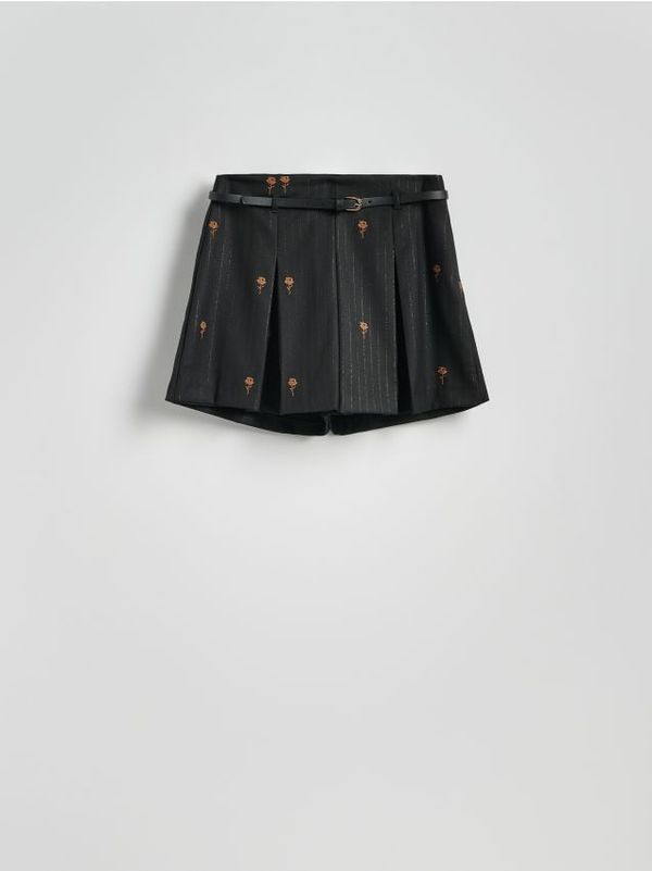 Reserved Reserved - Suknja-hlače s pojasom - tamnosivo