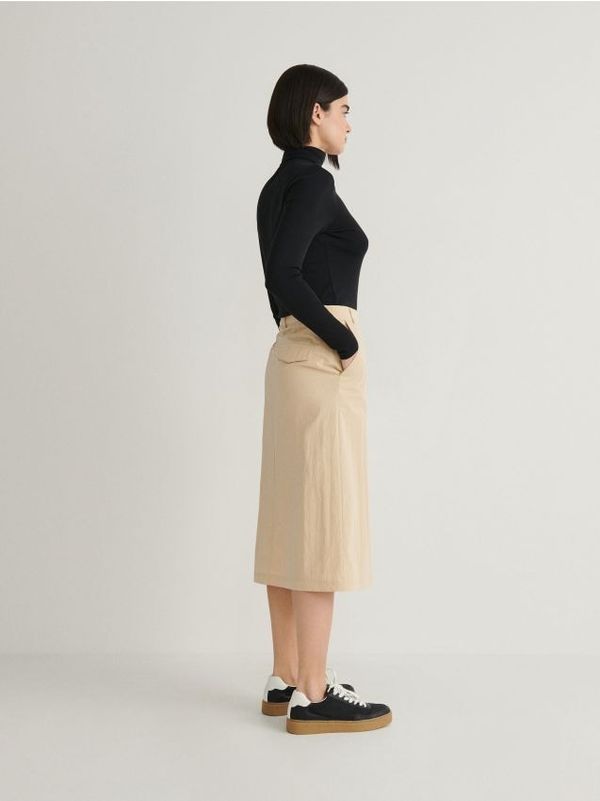 Reserved Reserved - Suknja od nabrane tkanine - bež