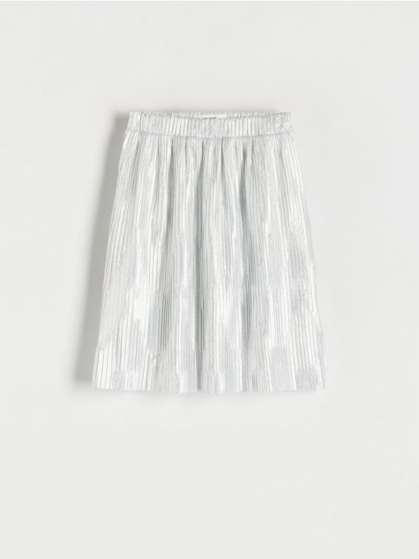 Reserved Reserved - Suknja od sjajne tkanine - tamnosivo