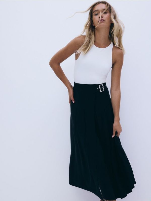 Reserved Reserved - Suknja od viskoze - crno