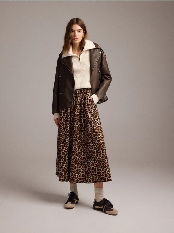 Reserved Reserved - Suknja sa životinjskim uzorkom - šaren