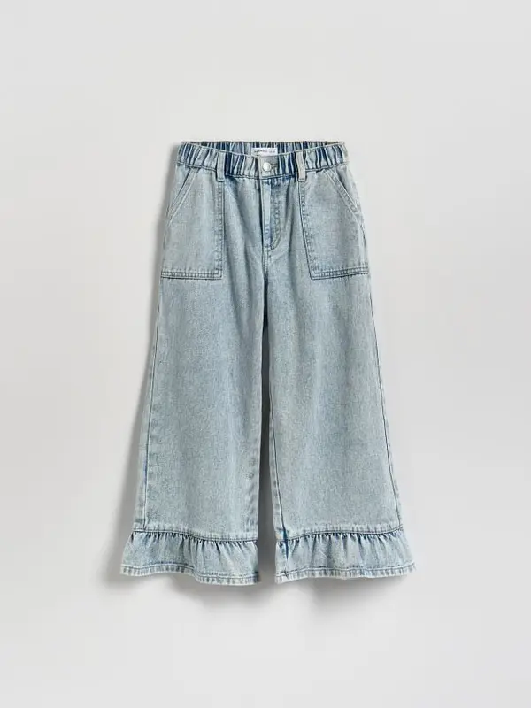 Reserved Reserved - Super wide leg traperice 7/8 - plava