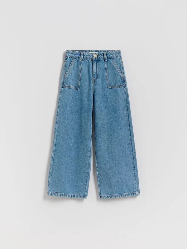 Reserved Reserved - Super wide leg traperice - plavo