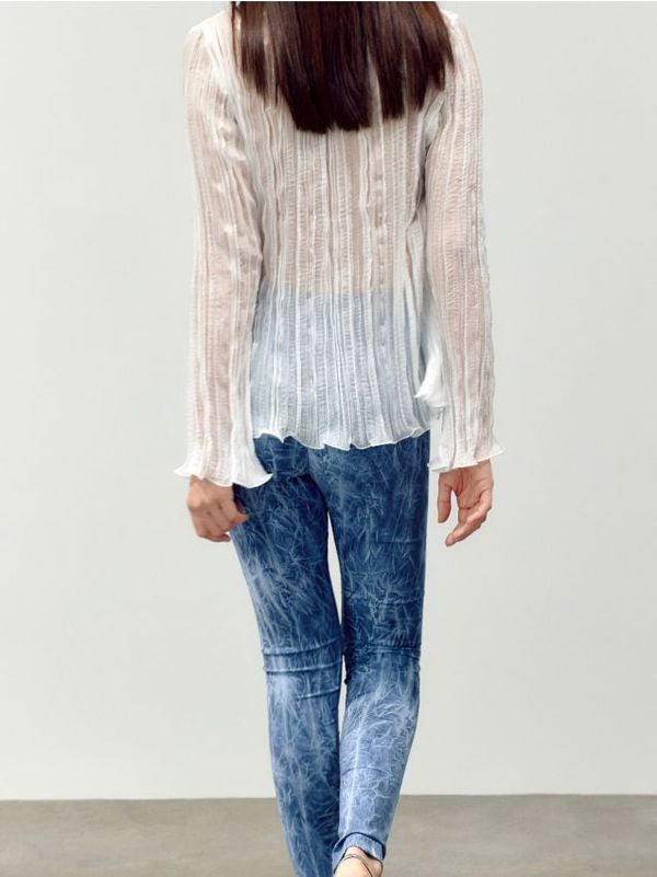 Reserved Reserved - Tajice s tie-dye efektom - indigo