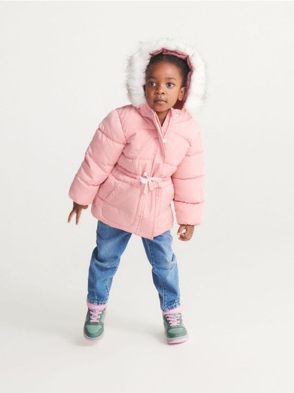 Reserved Reserved - Termoizolirana jakna s kapuljačom - prljavoroza