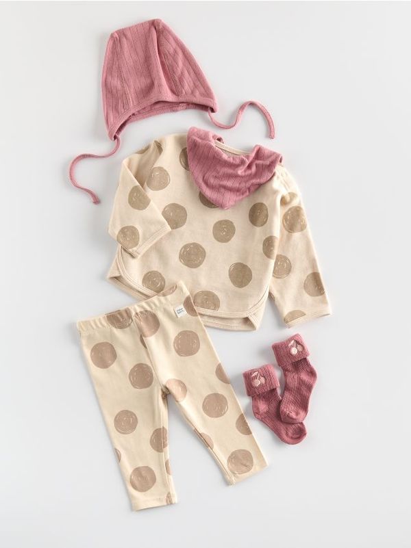 Reserved Reserved - Točkaste tajice s visokim udjelom pamuka - bež