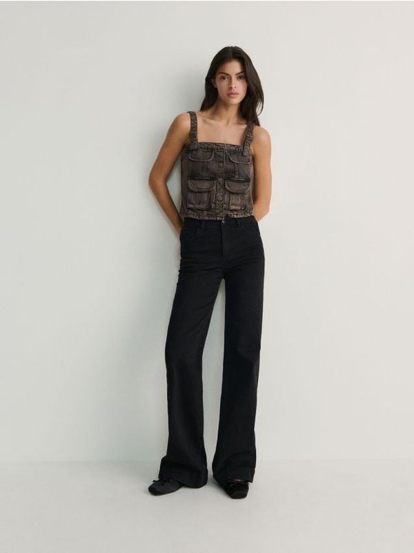 Reserved Reserved - Top od trapera - siva