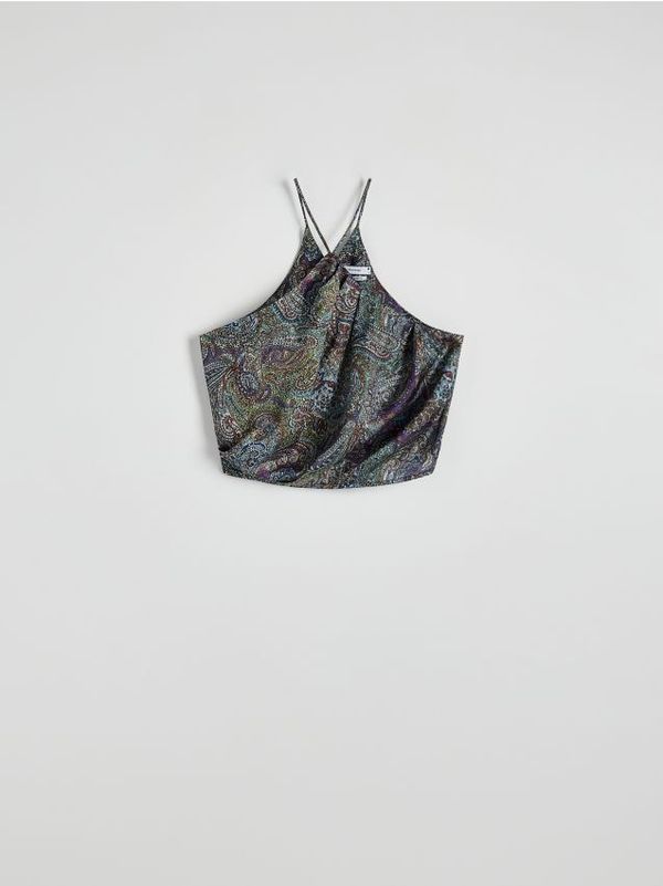 Reserved Reserved - Top s američkim ovratnikom - indigo