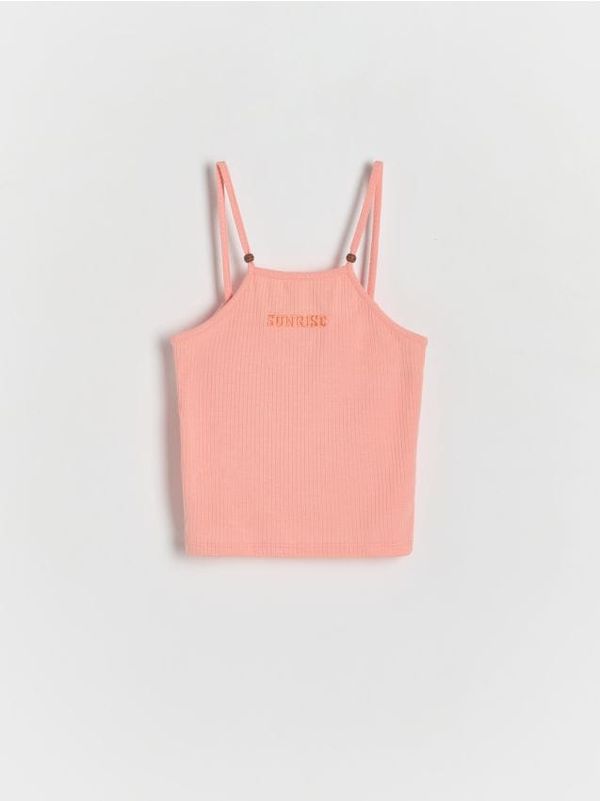 Reserved Reserved - Top s vezom - boja breskve