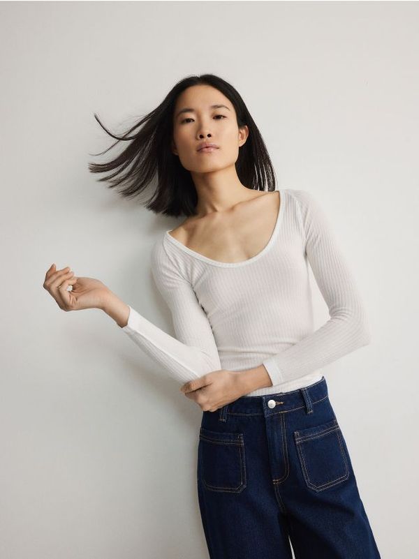 Reserved Reserved - Top s visokim udjelom viskoze - bijela