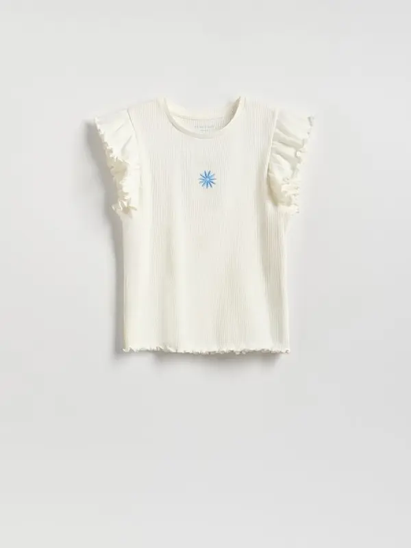 Reserved Reserved - Top s volanima - krem
