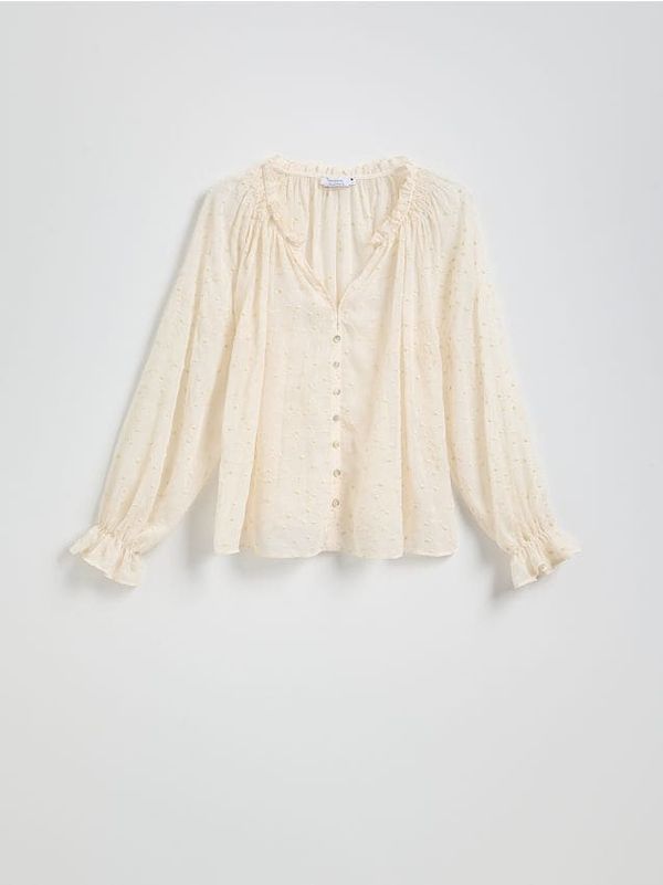 Reserved Reserved - Top s volanima - krem