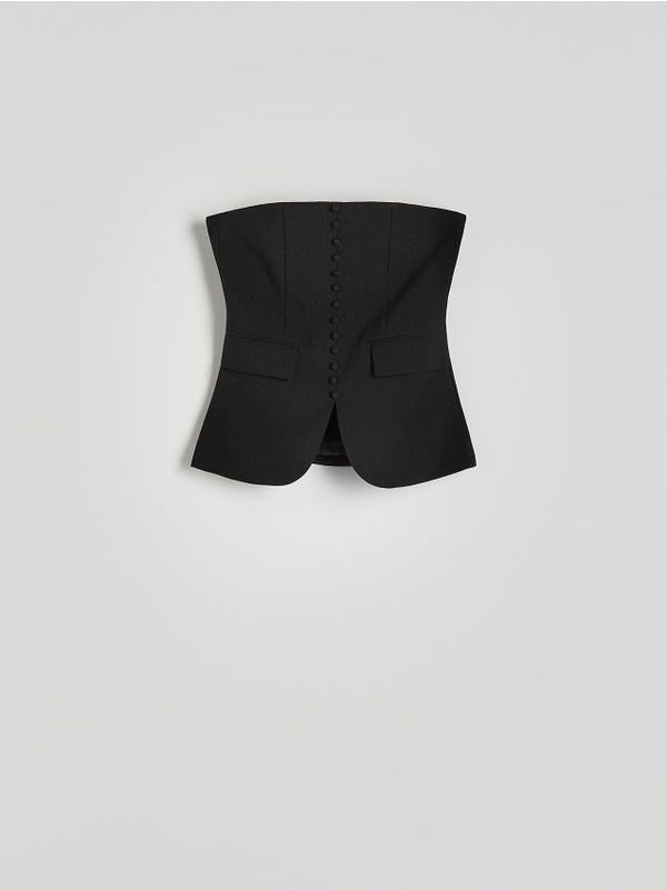 Reserved Reserved - Top u stilu korzeta - crno