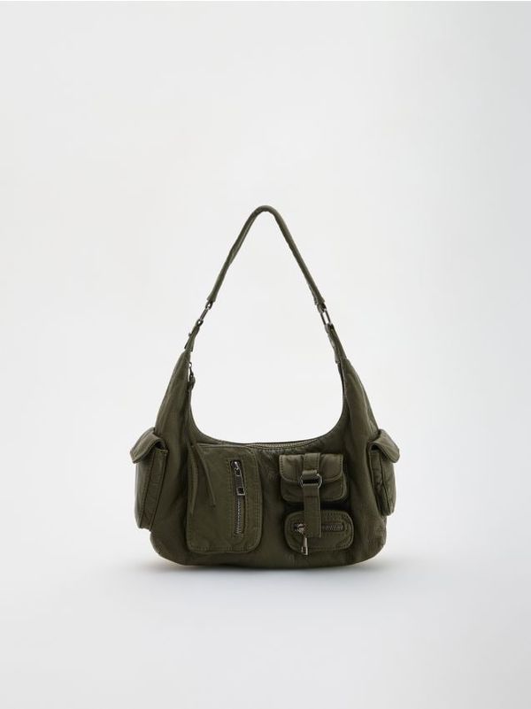 Reserved Reserved - Torba od umjetne kože - prljavozeleno