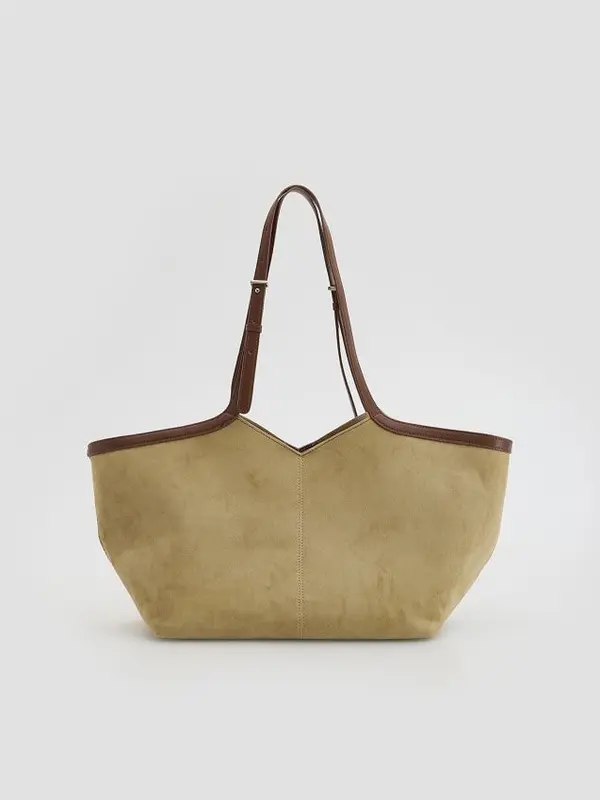 Reserved Reserved - Torba shopper od umjetne brušene kože - šaren