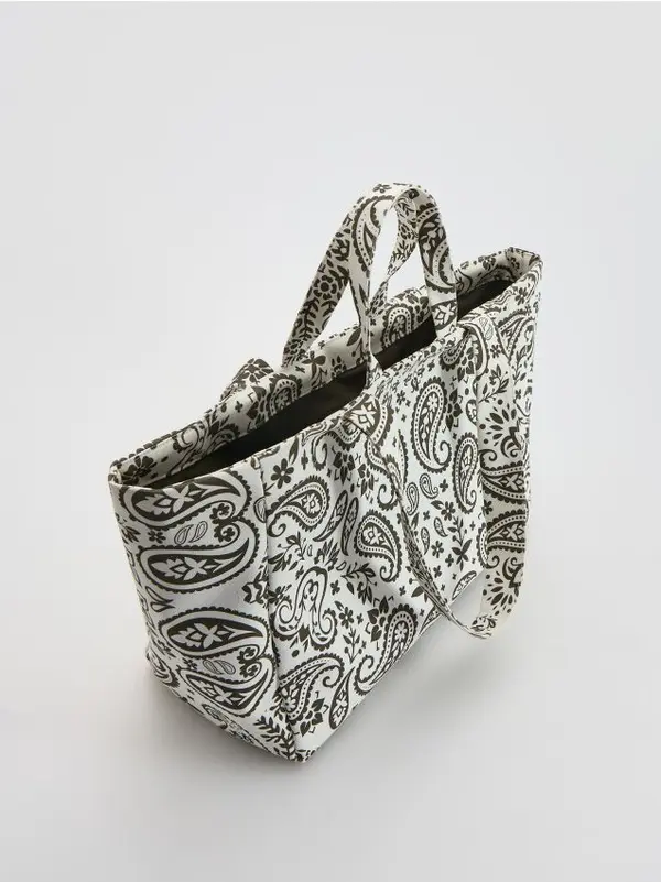 Reserved Reserved - Torba shopper s autorskim printom - šaren