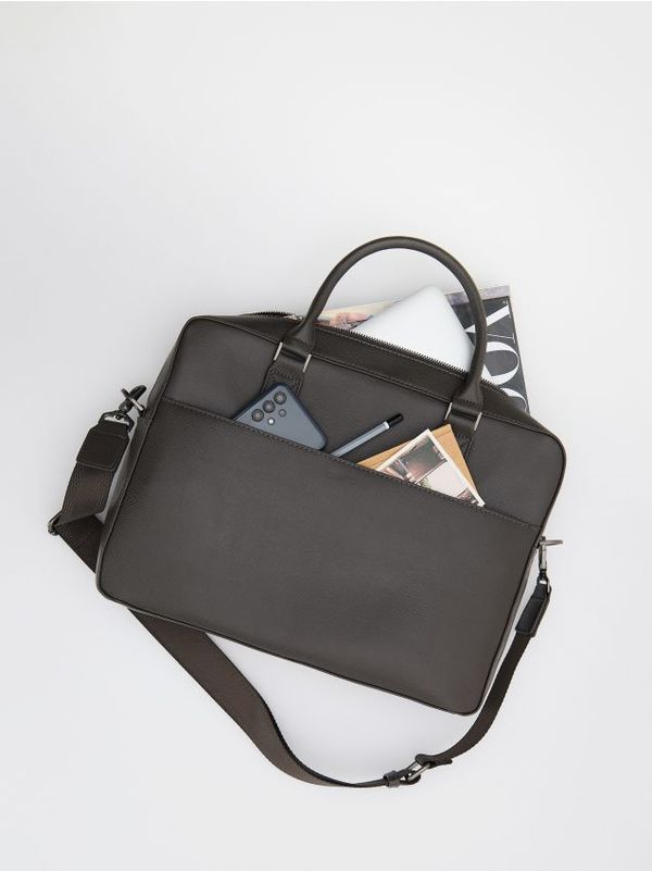 Reserved Reserved - Torba za nošenje preko ramena u stilu aktovke - tamnosmeđe