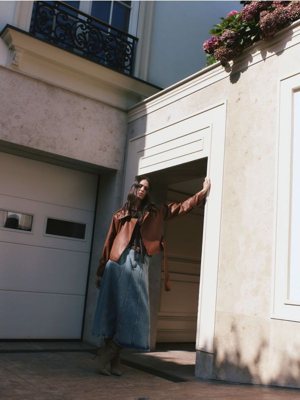 Reserved Reserved - Traper suknja - indigo jeans