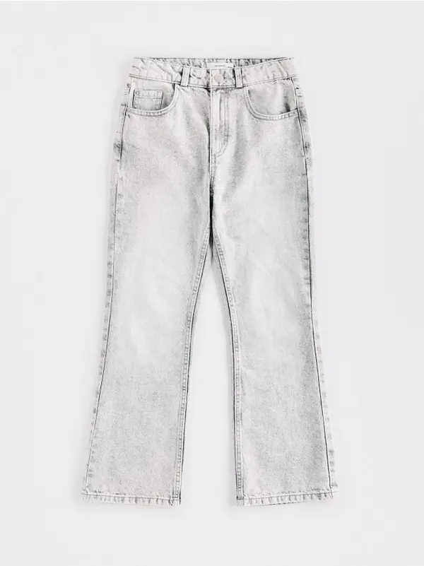 Reserved Reserved - Traperice bootcut - svijetlo siva